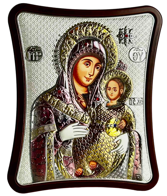 Грецька ікона Prince Silvero Божа Матір Вифлеємська MA/E1409/2XC 15х12,5 см - Фото 3 Грецька ікона Prince Silvero Божа Матір Вифлеємська MA/E1409/2XC 15х12,5 см - зображення 3