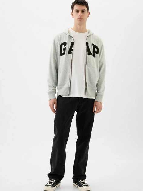 Bluza męska rozpinana streetwear polarowa GAP 868454-02 XL Szara (1200132977730) - obraz 3