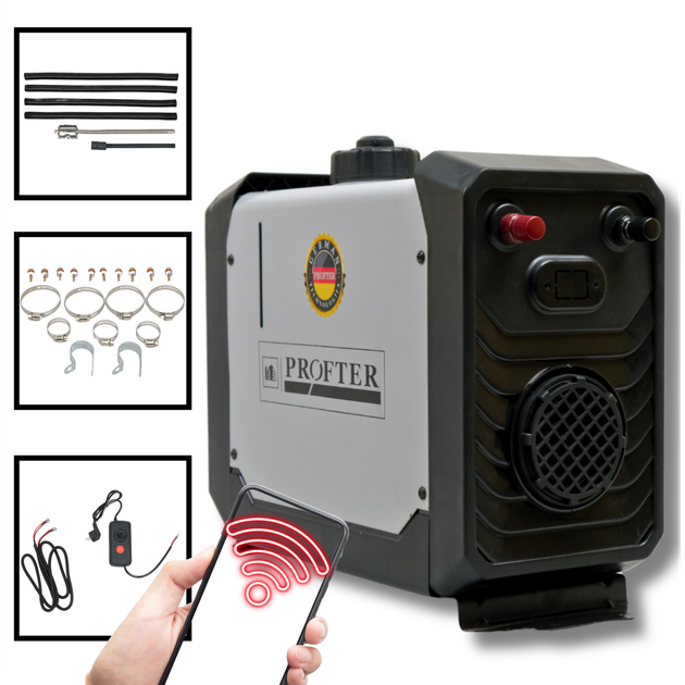 Универсальный автономный дизельный обогреватель Profter XT-5000 White 220V (12-24V) - изображение 3