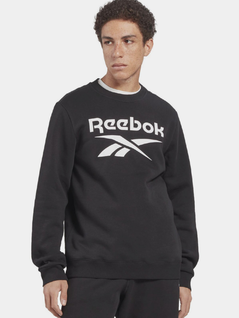 Bluza bez kaptura męska Reebok Identity Big 100050269 L Czarna (4066751148312) - obraz 1