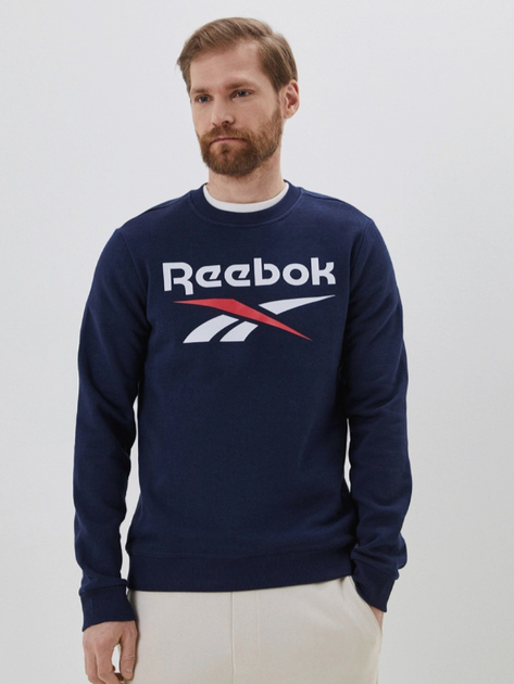 Bluza bez kaptura męska Reebok Identity Big 100050277 2XL Granatowa (4066751204414) - obraz 1