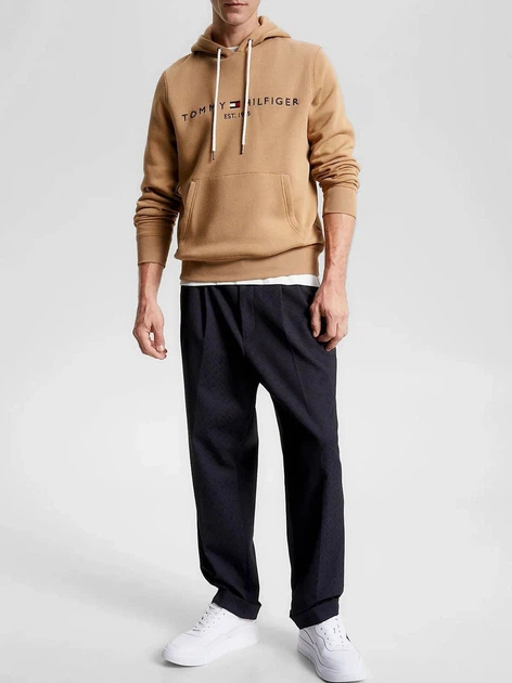 Bluza z kapturem męska kangurka Tommy Hilfiger MW0MW11599-AEF 2XL Beżowa (8720645706861) - obraz 3