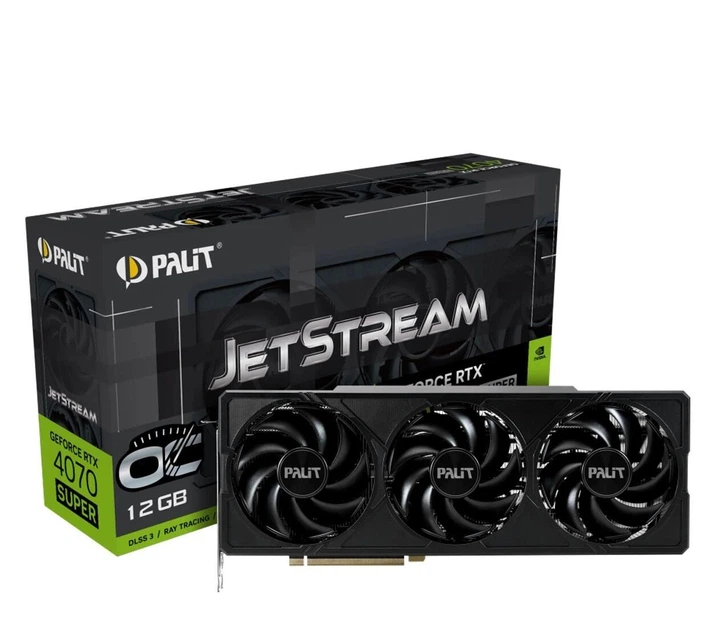 グラフィックボード・グラボ・ビデオカード Palit 4070Super Jetstream Відеокарта Palit GeForce RTX 4070 Super JetStream OC 12GB GDDR6X