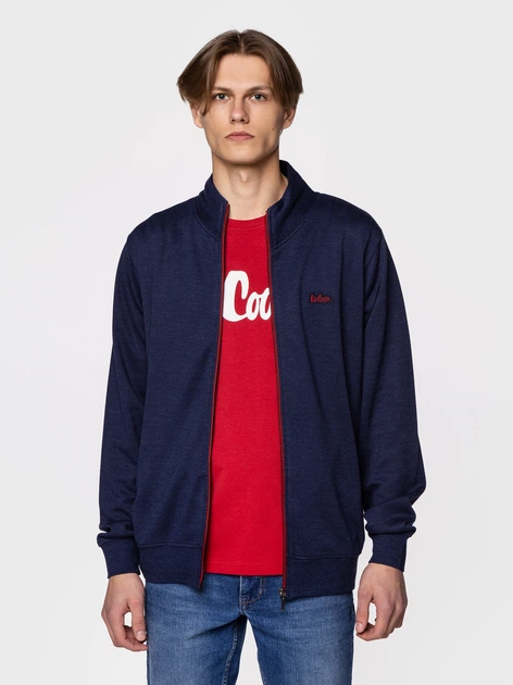 Bluza męska rozpinana streetwear z kołnierzykiem Lee Cooper Enzo-4233 XL Granatowa (5904347393823) - obraz 3