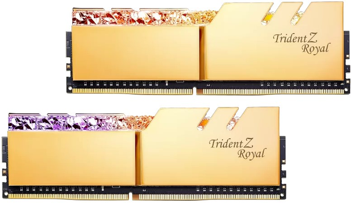 Pamięć RAM G.Skill DDR4-3600 65536MB PC4-28800 (Kit of 8x8192) Trident Z Royal RGB Gold (F4-3600C14Q2-64GTRGB) - obraz 2