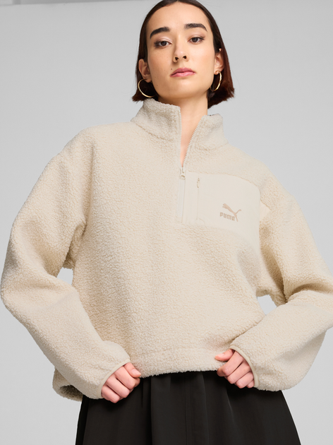 Толстовка на молнии женская Puma Classics Half-Zip 62679687 S Белая ...
