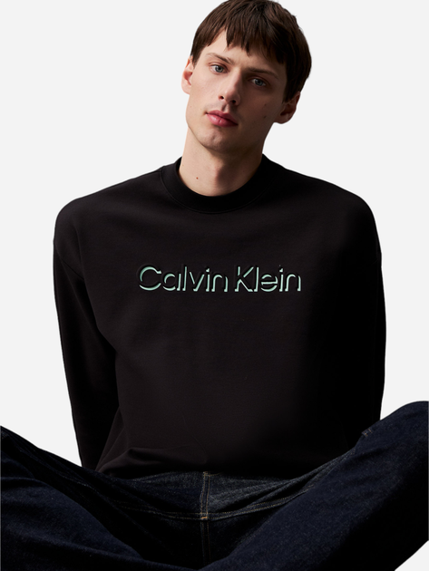 Світшот чоловічий Calvin Klein K10K113081-BEH M Чорний (8720109949155) - зображення 5