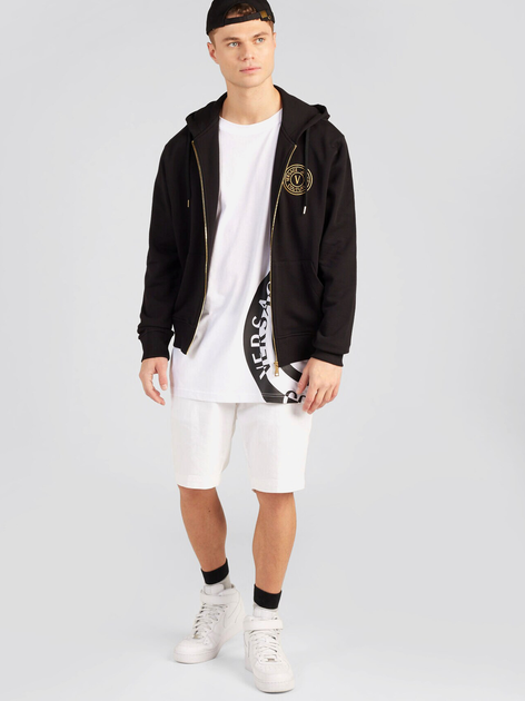 Толстовка на блискавці чоловіча Versace Jeans Couture vjc76gait02cf01tg89 2XL Чорна (8052019598537) - зображення 3