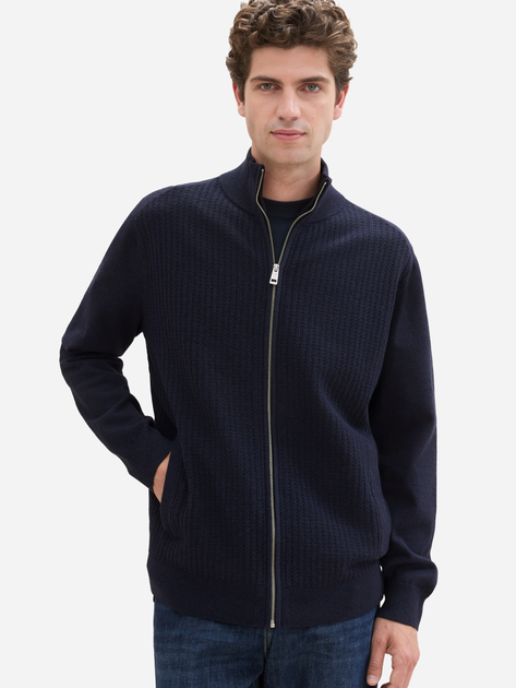 Кофта чоловіча Tom Tailor 1043195 L Темно-синя (4067672994385) - зображення 4
