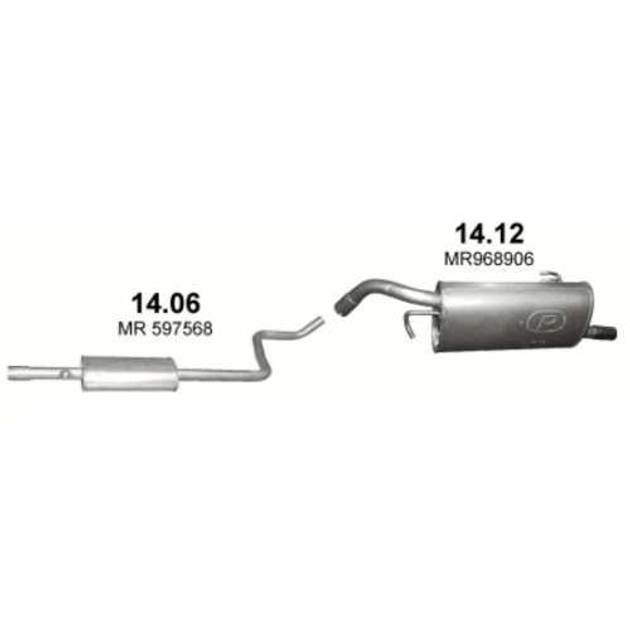 Резонатор Mitsubishi COLT Polmostrow (14.06) (851406) - зображення 2