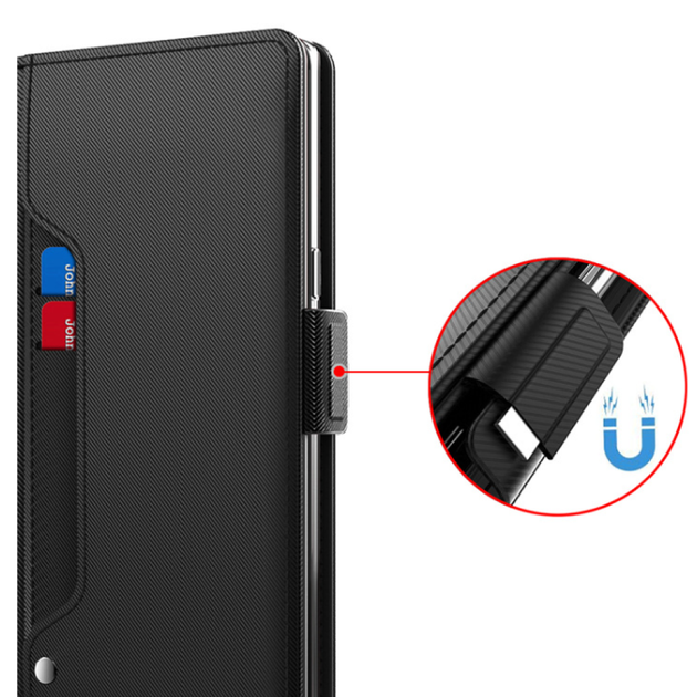 Чохол - книжка Beauty Case для Oppo Reno12 із дзеркалом black - Фото 7 Чохол - книжка Beauty Case для Oppo Reno12 із дзеркалом black - зображення 7