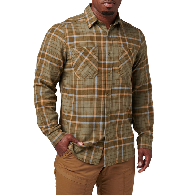 Сорочка тактична 5.11 Tactical Silverwood Flannel Plaid Long Sleeve Shirt Tank Green Plaid S (72173-607) - зображення 1