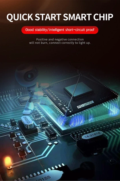 2 передні фари світлодіодних LED 6 SMD для мотоцикла білий - зображення 7