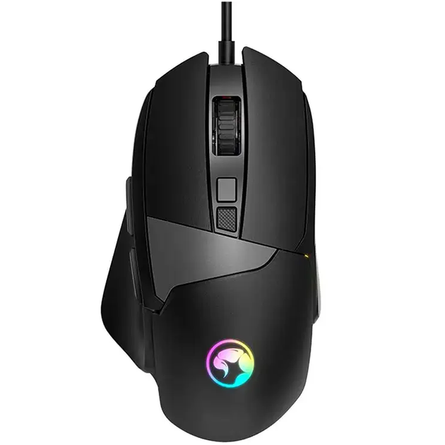 Мышка проводная с подсветкой MARVO M411 |8кН, 12000 DPI| Черный - изображение 1