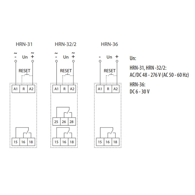 Реле контролю напруги 1Ф 16А 6-30В DC [2471451] HRN-36 ETI - зображення 2