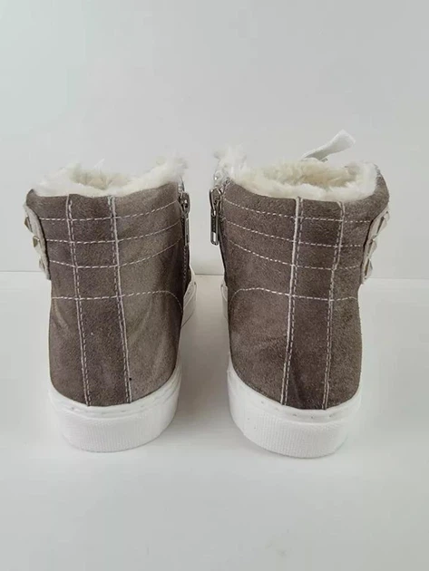 Черевики з хутром Steve Madden Tracey-F Color: Grey/Multi/White US7.5 EU37.5 24CM - изображение 7