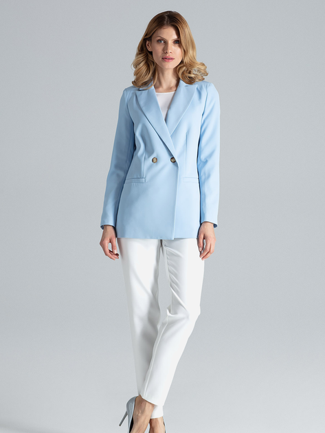 Marynarka damska elegancka Figl M642 M Błękitna (5902194362061) - obraz 4