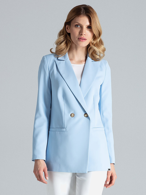 Marynarka damska elegancka Figl M642 M Błękitna (5902194362061) - obraz 5