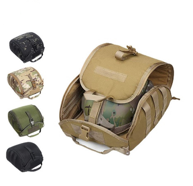 Тактическая сумка для шлема MOLLE 1000D, 6 л, крепление на рюкзак, FAST / MICH / PASGT черный KT6007302 - изображение 8