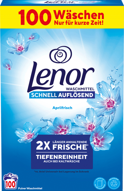 Proszek do prania Lenor Aprilfrisch Uniwersal 6 kg (8700216093613) - obraz 1