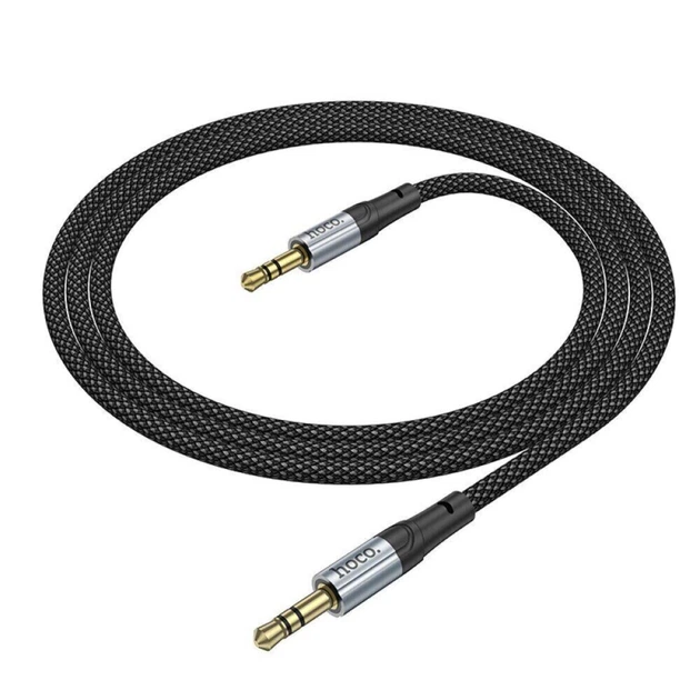 Аудіо кабель HOCO UPA26 AUX 3.5мм to AUX 3.5мм Fresh audio cable 1m Black (6942007608800) - Фото 5 Аудіо кабель HOCO UPA26 AUX 3.5мм to AUX 3.5мм Fresh audio cable 1m Black (6942007608800) - зображення 5