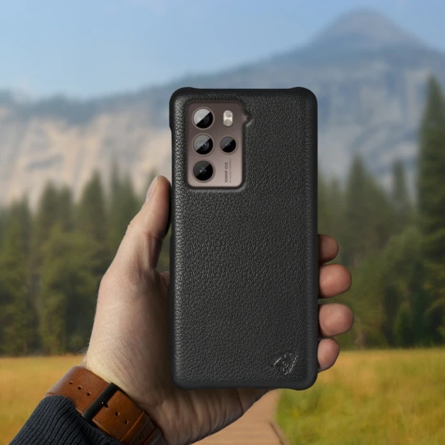 Кожаная накладка Stenk Cover для HTC U23 Pro Черный (77811) - изображение 3
