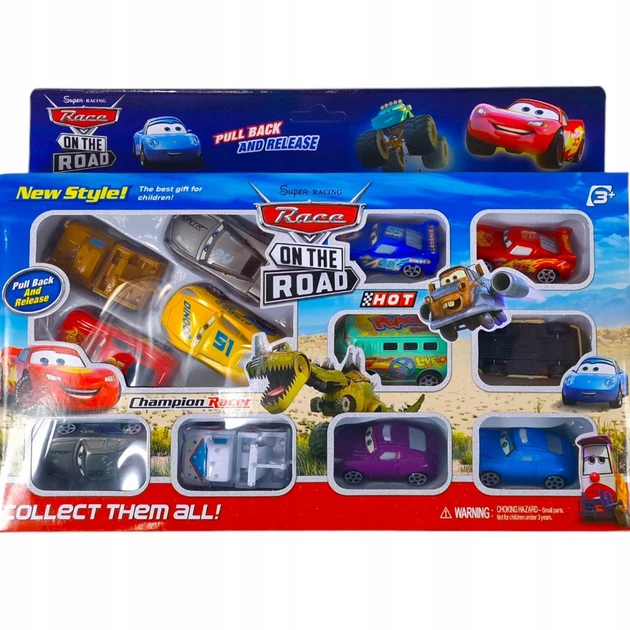 Детский большой набор машинок 12 штук Тачки 3 для мальчиков