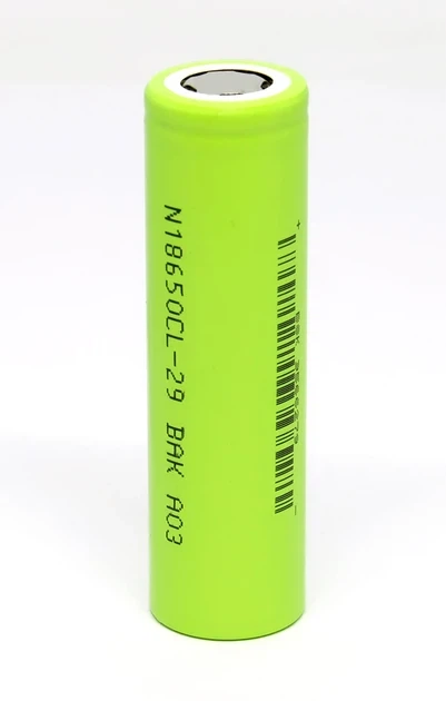 Аккумулятор 18650 на 2900mAh Li-Ion BAK N18650CL-29, 8.25A - Фото 2 Аккумулятор 18650 на 2900mAh Li-Ion BAK N18650CL-29, 8.25A - изображение 2