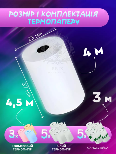 Большой набор бумаги для всех видов термопринтеров 13 шт - изображение 2