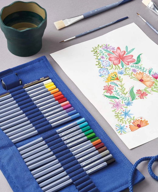 Kredki akwarelowe Faber-Castell w piórniku 27 szt + akcesoria (4005401146520) - obraz 4