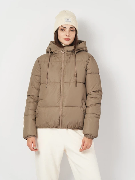 Куртка зимняя короткая женская UNIMOCO 8265 52 Бежевая