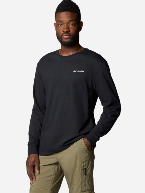 Лонгслів чоловічий Columbia North Cascades Long Sleeve Tee 1834021008 S Чорний (195981693287) - зображення 1