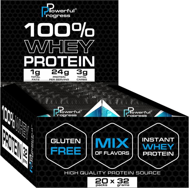 Протеїн Powerful Progress 100% Whey Protein MEGA BOX 20 psc x 32 г Мікс (4820241840007) - зображення 1
