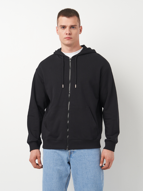 Толстовка на молнии мужская Everlast Giacca Capp Felpa Nn Garz 37M292D80-2000 XL Черная (8052995718660) 