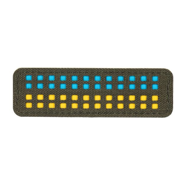 Нашивка M-Tac флаг Украины 25х80 Laser Cut Ranger Green/Yellow/Blue/GID - изображение 1