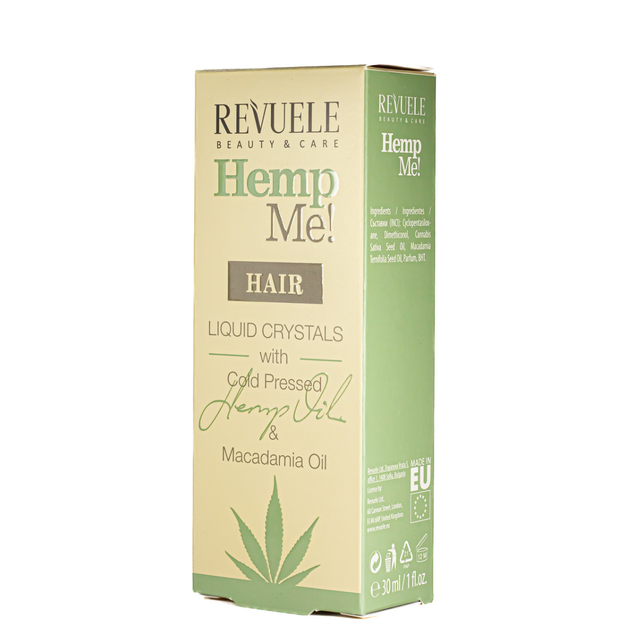 Жидкие кристаллы для волос Revuele Hemp Me Hair Liquid Crystals с маслом семян конопли 30 мл - Фото 5 Жидкие кристаллы для волос Revuele Hemp Me Hair Liquid Crystals с маслом семян конопли 30 мл - изображение 5