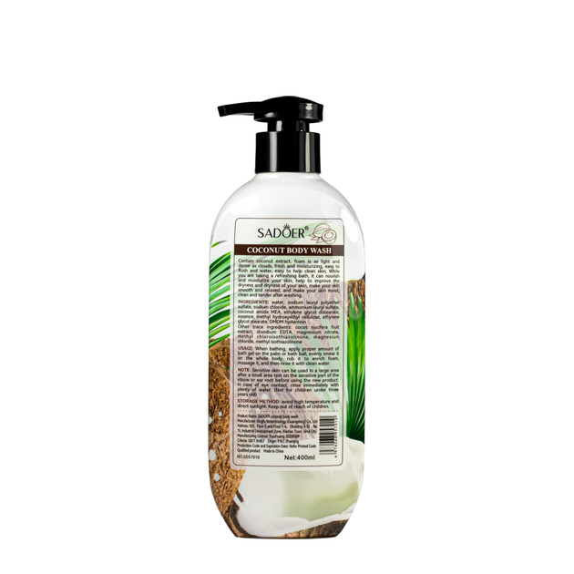 Гель для душу увлажняющий Sadoer Coconut 400 ml SD57010 - зображення 2