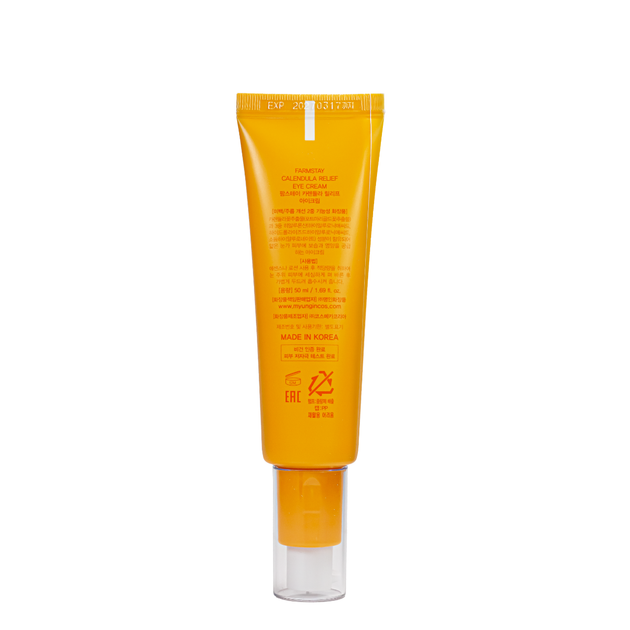 Крем для шкіри навколо очей з екстрактом календули FarmStay Calendula Relief Cream, 50 мл - Фото 4 Крем для шкіри навколо очей з екстрактом календули FarmStay Calendula Relief Cream, 50 мл - изображение 4