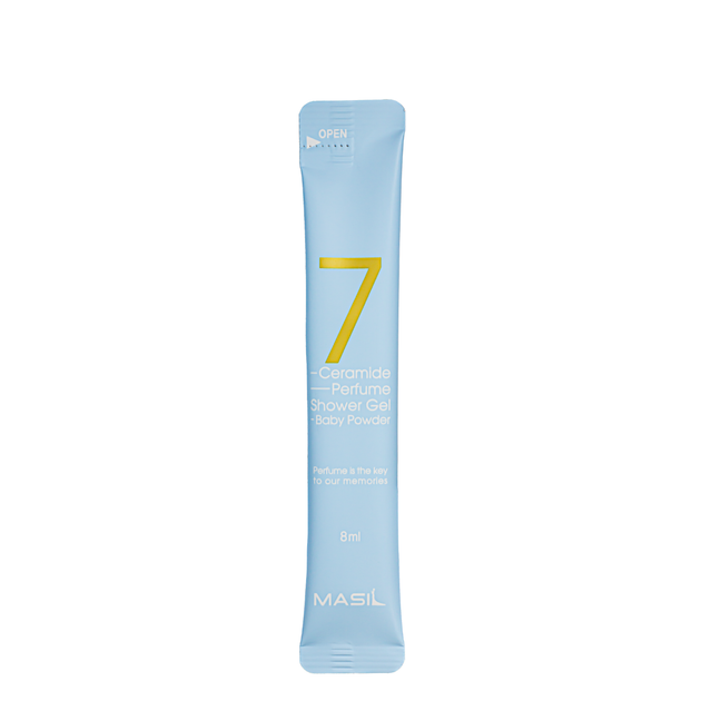 Гель для душу одноразовий Masil 7 Ceramide Perfume Shower Gel Baby Powder, пробник 8 мл - изображение 2