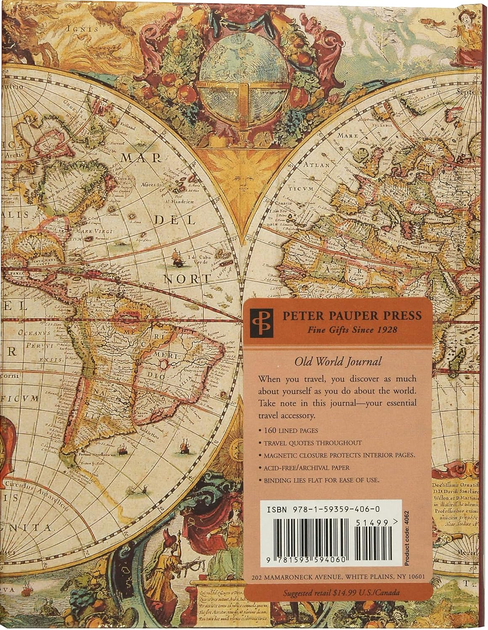 Блокнот Peter Pauper Press Старий світ в лінійку 16 x 21 см 160 сторінок (9781593594060) - зображення 2