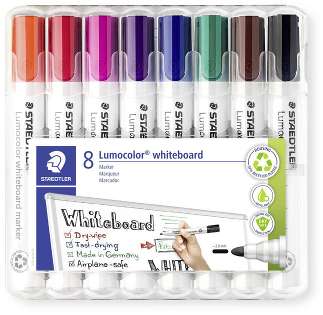 Zestaw markerów Staedtler Lumocolor 2 mm 8 szt Kolorowych (4007817186244) - obraz 1