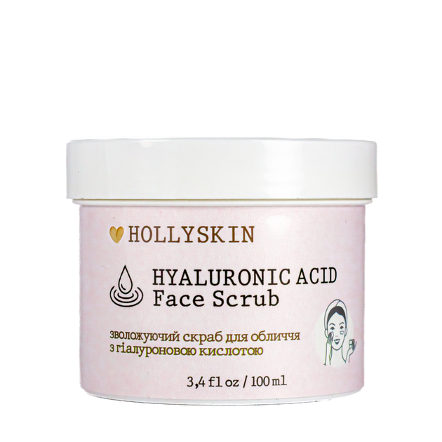 Скраб для лица HOLLYSKIN Hyaluronic Acid Face Scrub с гиалуроновой кислотой 100 мл - изображение 3