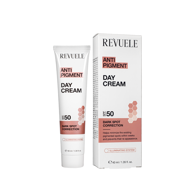 Крем для обличчя відбілюючий антипігментний Revuele Anti Pigment Day Cream SPF 50 40 мл - Фото 1 Крем для обличчя відбілюючий антипігментний Revuele Anti Pigment Day Cream SPF 50 40 мл - зображення 1