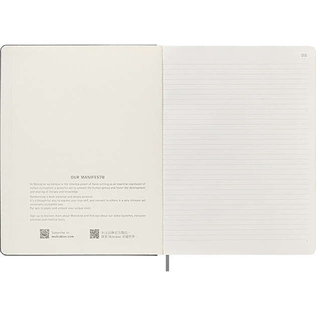 Notatnik Moleskine Classic XL w linie 19 x 25 cm 120 arkuszy Czarny (8056420859225) - obraz 3
