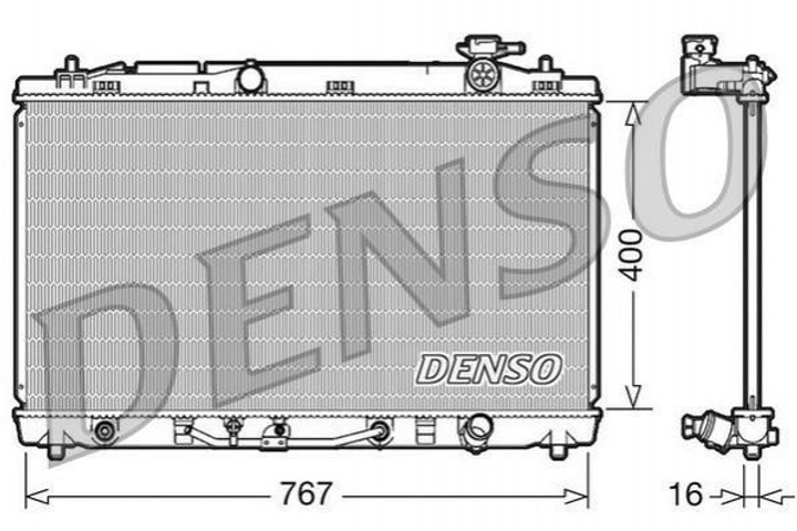 Радіатор охолодження двигуна DENSO DRM50030 16400AD010 - зображення 2