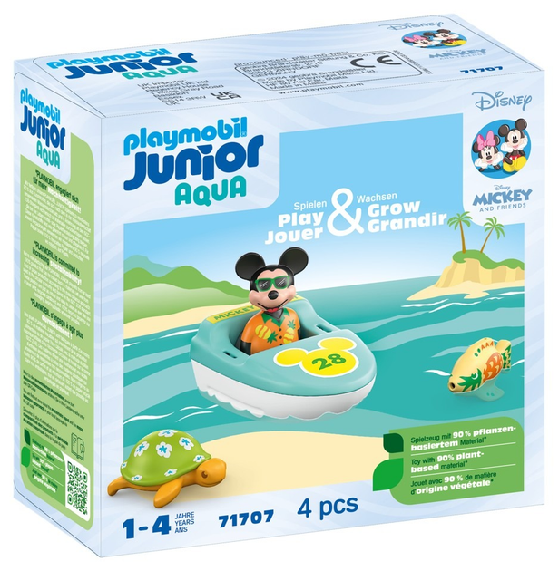 Іграшка для купання Playmobil Junior & Disney Mickey's Boat Tour (4008789717078) - зображення 1