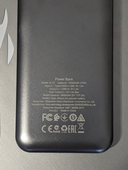 Повербанк Borofone BJ14 Freeway 10000mAh Black - Фото 3 Повербанк Borofone BJ14 Freeway 10000mAh Black - зображення 3