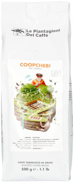 Kawa w ziarnach Le Piantagioni del Caffe Coopchebi Espresso 500 g (8033959092460) - obraz 1