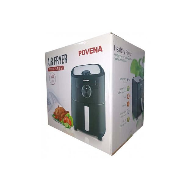 Электрическая мультипечь-аэрофритюрница POVENA AIR FRYER с терморегулятором и съемной чашей 5,5л VKN-52 - изображение 5