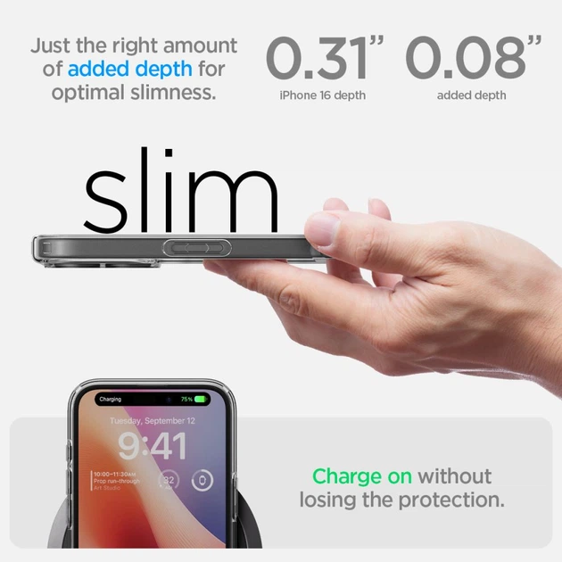 Чехол Spigen Ultra Hybrid для iPhone 16 Crystal Clear (ACS08197) - Фото 5 Чехол Spigen Ultra Hybrid для iPhone 16 Crystal Clear (ACS08197) - изображение 5